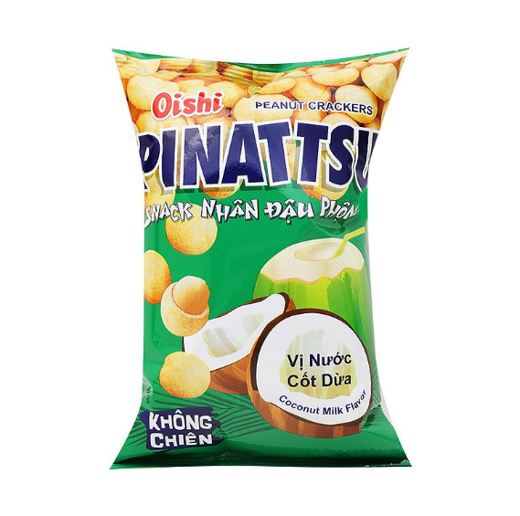 오이시 회사의 Pinattsu 땅콩과자의 포장지